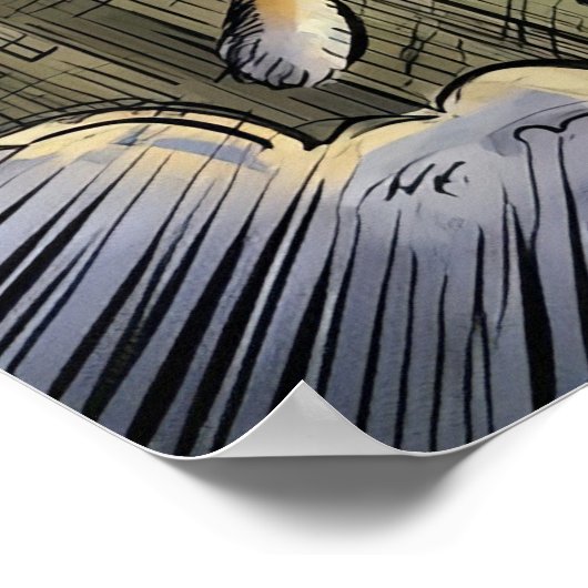 柴犬犬 ポスター (角)