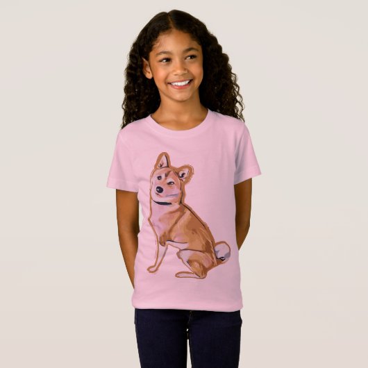 柴犬犬 Tシャツ (正面フル)