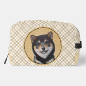 柴犬絵を描ズブラックアンドタンオリジナルドッグアート ドップキット (裏面)