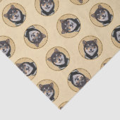 柴犬絵を描ズブラックアンドタンオリジナルドッグアート 薄葉紙 (詳細)