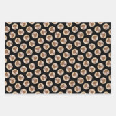 柴犬絵を描ズレッドキュートオリジナルペットドッグアート ラッピングペーパーシート (正面3)