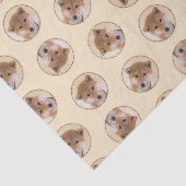 柴犬絵を描ズレッドキュートオリジナルペットドッグアート 薄葉紙 (詳細)