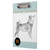 柴犬絵画ズ中国のドッグイヤーモノグラムCpB クリップボード (左)