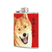 柴犬色ブロック フラスク (左)