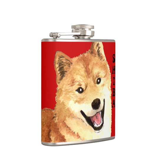 柴犬色ブロック フラスク (右)