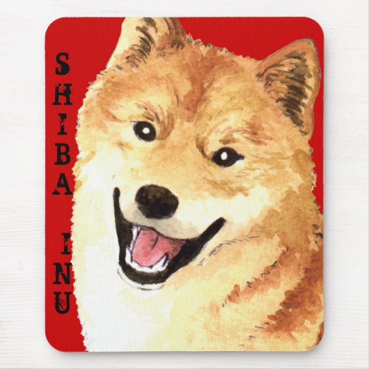 柴犬色ブロック マウスパッド (正面)