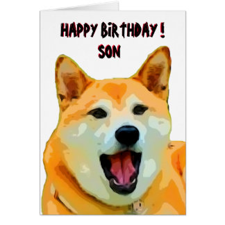柴犬誕生日カード