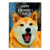 柴犬誕生日カード (正面)