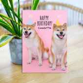 🐶柴犬誕生日ブリス折り畳みグリーティングカード カード