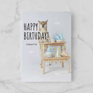 柴犬誕生日🐶尻尾を解き放つ カード