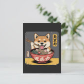 柴犬食べドッグのラーメン シーズンポストカード (スタンド正面)