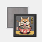 柴犬食べドッグのラーメン マグネット (正面/裏面)