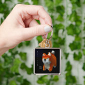 柴犬3Dデジタルアートドッグ年名鍵鎖 キーホルダー (手)