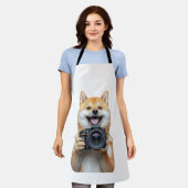 柴犬 エプロン (着用した状態)
