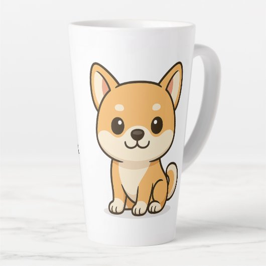 柴犬 カフェラテマグ (右アングル)