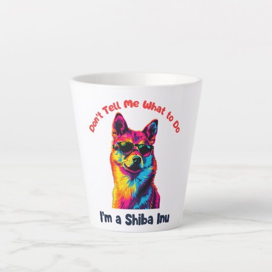 柴犬 カフェラテマグ (正面)