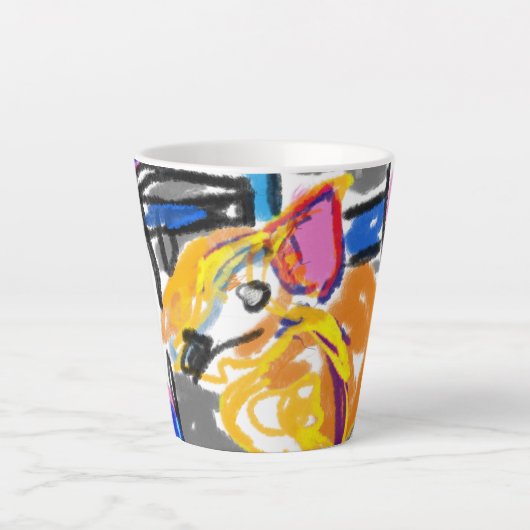 柴犬 カフェラテマグ (正面)