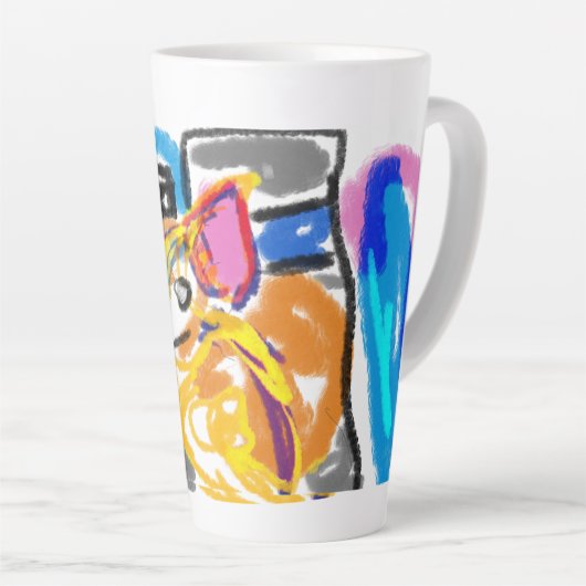 柴犬 カフェラテマグ (右アングル)