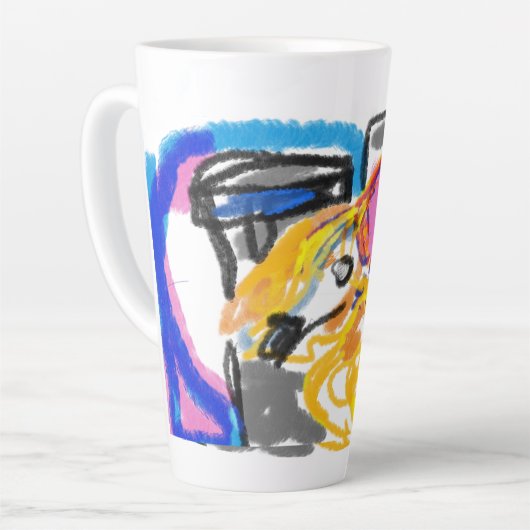 柴犬 カフェラテマグ (左アングル)