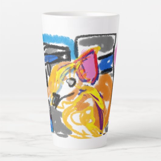 柴犬 カフェラテマグ (正面)