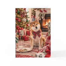 柴犬 クリスマスカード