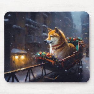 柴犬 クリスマス イベントシーズン マウスパッド