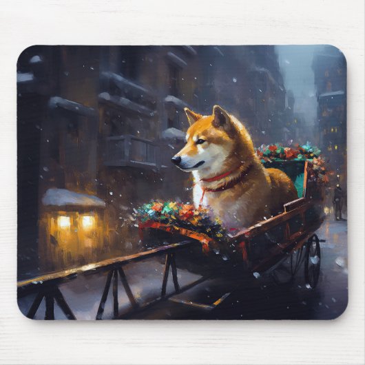 柴犬 クリスマス イベントシーズン マウスパッド (正面)