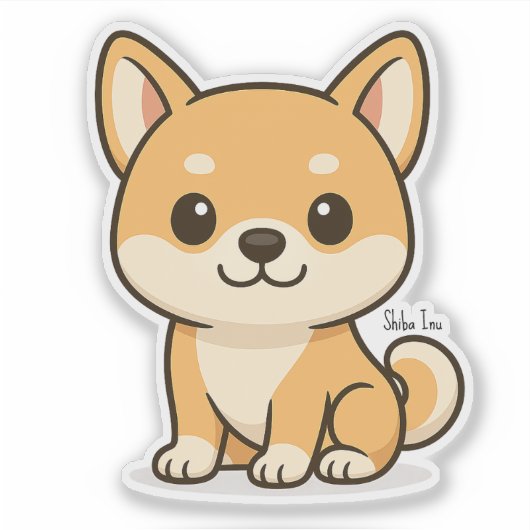 柴犬 シール (正面)