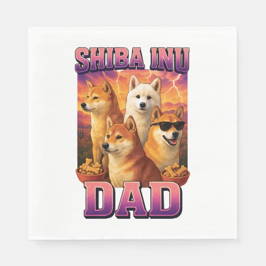 柴犬 スタンダードランチョンナプキン (正面)