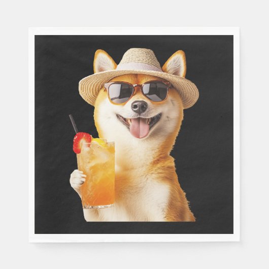 柴犬 スタンダードランチョンナプキン (正面)