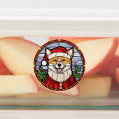 柴犬 ステンドグラス クリスマス ラベル (貼付)