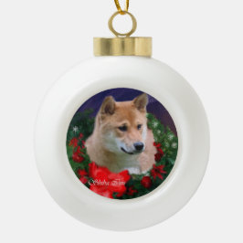 柴犬 セラミックボールオーナメント