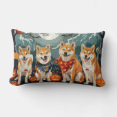 柴犬 ハロウィン おばけ ランバークッション (正面)