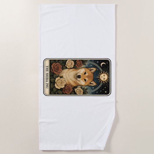 柴犬 ビーチタオル (正面)