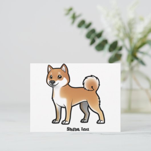 柴犬 ポストカード (スタンド正面)