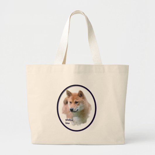 柴犬 ラージトートバッグ (正面)