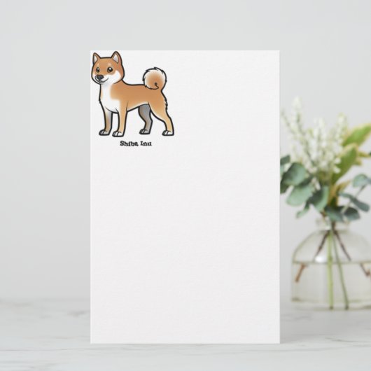 柴犬 便箋 (スタンド正面)