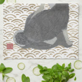 柴犬、日本のな芸術 キッチンタオル (折り畳み)