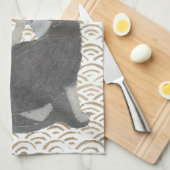 柴犬、日本のな芸術 キッチンタオル (四つ折り)