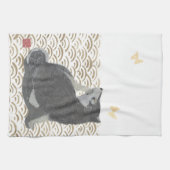 柴犬、日本のな芸術 キッチンタオル (横)