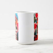 柴犬 桜 日本の花 コーヒーマグカップ (中央)