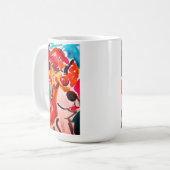 柴犬 桜 日本 コーヒーマグカップ (正面左)