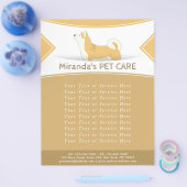 柴犬 犬 ペットケア シッティング バス グルーミング チラシ (シングル)