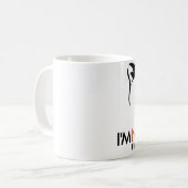 柴犬: 私はキツネの役人のマグではないです コーヒーマグカップ (正面左)