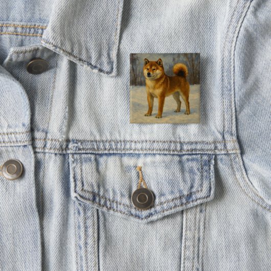 柴犬 缶バッジ (インサイチュ)