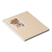 柴犬（赤）絵画ズ – オリジナルドッグアート ノートパッド (アングル)