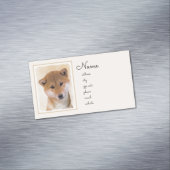 柴犬（赤）絵画ズ – オリジナルドッグアート マグネット名刺 (インサイチュ)