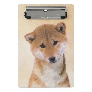 柴犬（赤）絵画ズ – オリジナルドッグアート ミニクリップボード