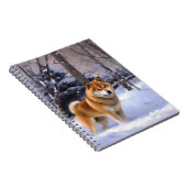 柴犬 雪が降るよ クリスマス ノートブック (右側)