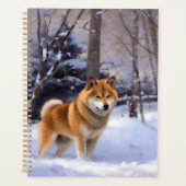 柴犬 雪が降るよ クリスマス プランナー手帳 (正面)